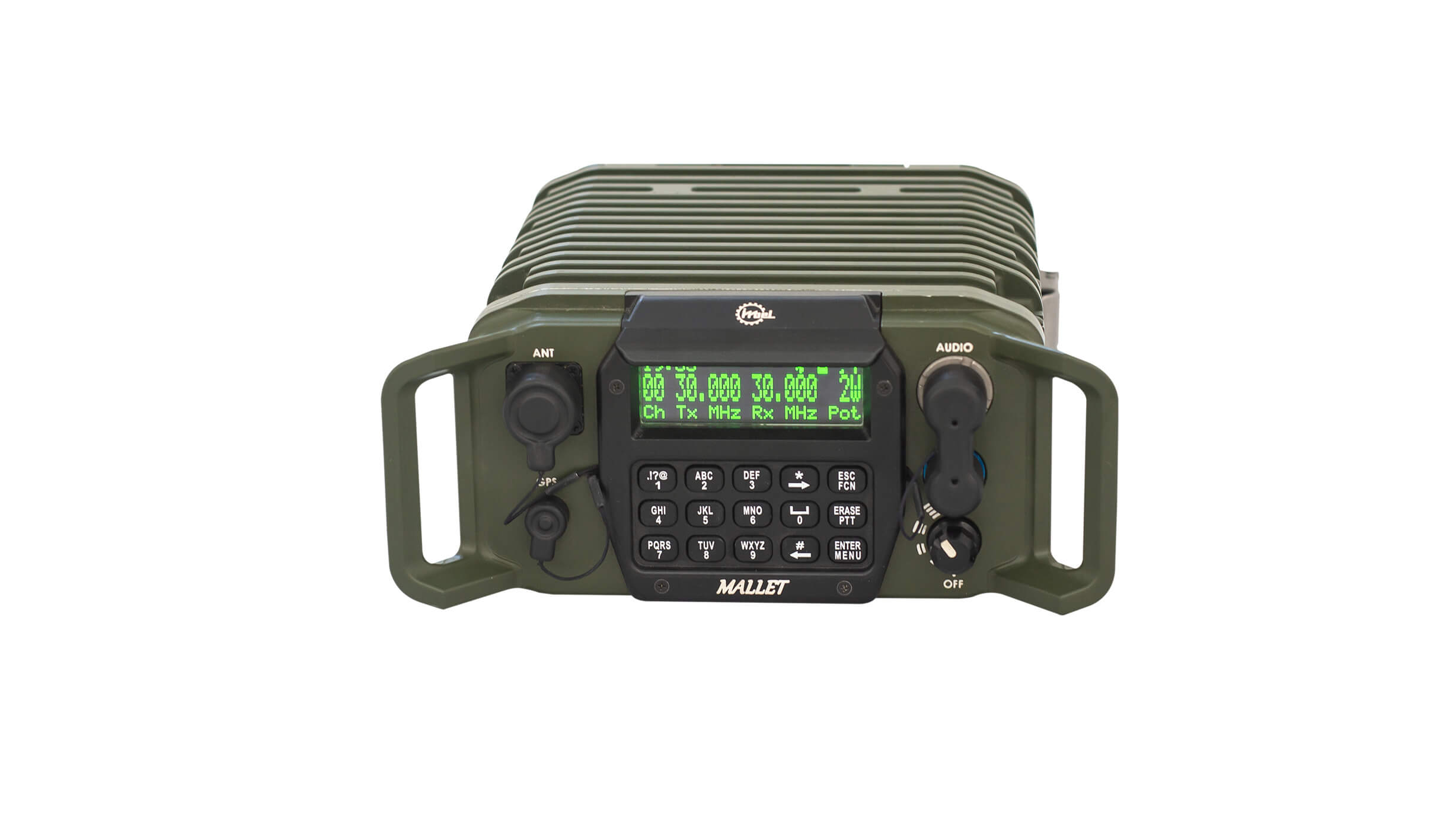 Rádio Transceptor Mallet Manpack TRC-1193B — vista principal